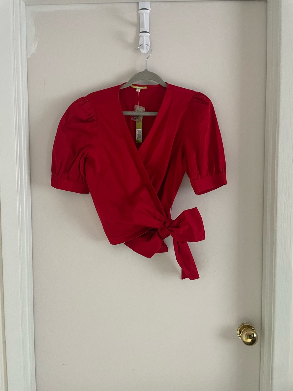 Gianni Bini Red Wrap Top NWT Size M